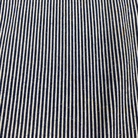 Eden & Olivia size small navy and white striped split neck top with roll sleeves - Picture 7 of 7